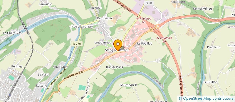 localisation de l'entreprise MONSIEUR YOANN LAUTROU à CHATEAULIN