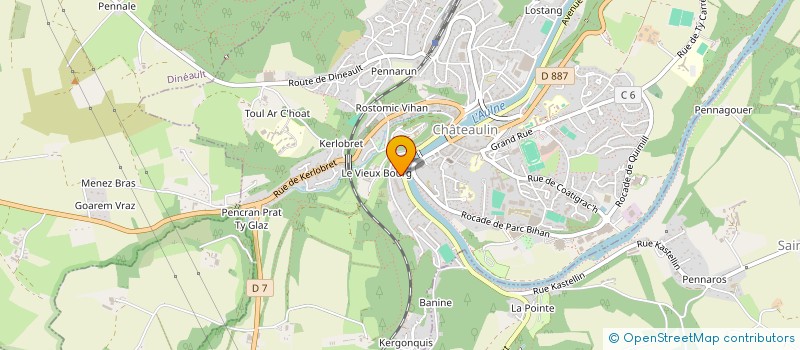 localisation de l'entreprise MONSIEUR YOANN LE BARS  CHATEAULIN