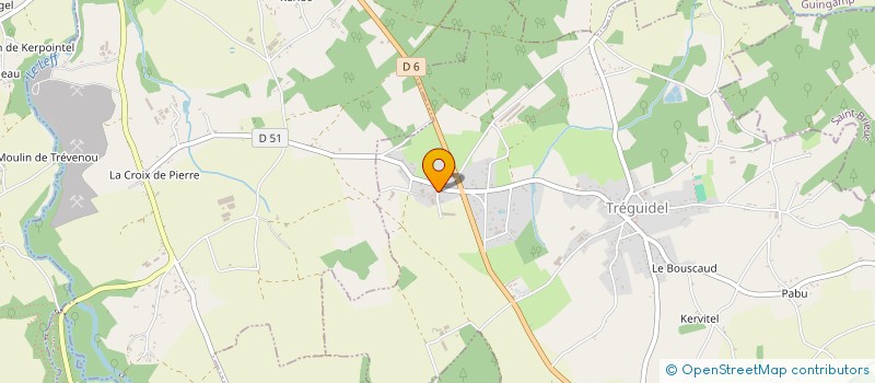 localisation de l'entreprise MONSIEUR YOANN LE VOGUER  TREGUIDEL