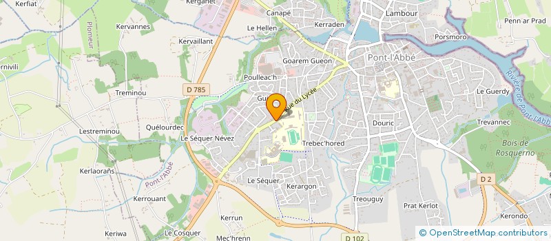 localisation de l'entreprise MONSIEUR YOANN LECACHEUR  PONT-L'ABBE