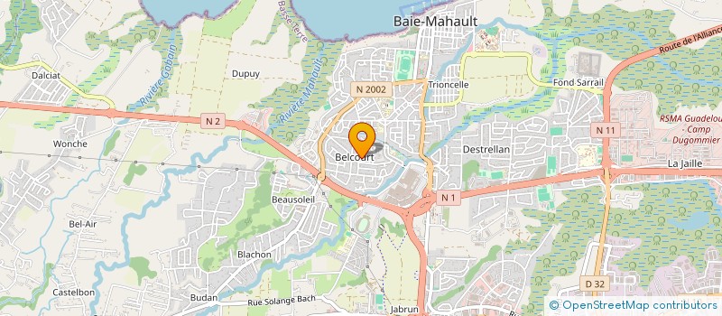 localisation de l'entreprise MONSIEUR YOANN MAVENGO  BAIE MAHAULT