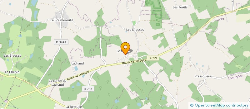 localisation de l'entreprise MONSIEUR YOANN MEILLAUD à CHAMPAGNAC-LA-RIVIERE