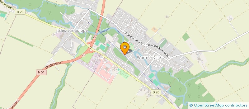 localisation de l'entreprise MONSIEUR YOANN MONTCHANIN  WARMERIVILLE