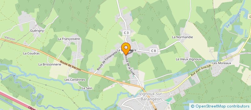 localisation de l'entreprise MONSIEUR YOANN MORAUD  VIGNOUX-SUR-BARANGEON