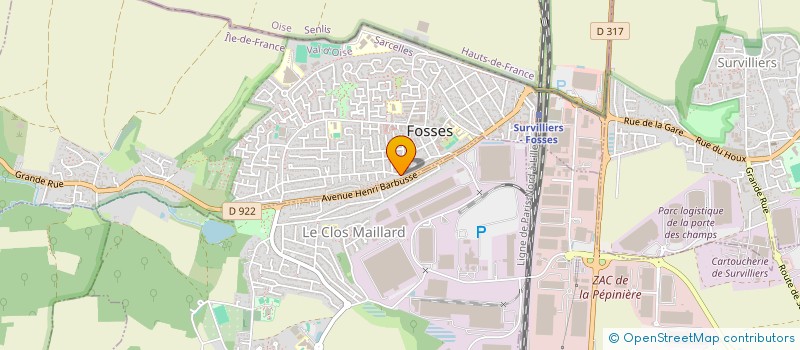 localisation de l'entreprise MONSIEUR YOANN OBRY  THIERS-SUR-THEVE