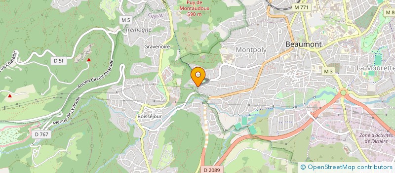 localisation de l'entreprise MONSIEUR YOANN PAVIER  CEYRAT