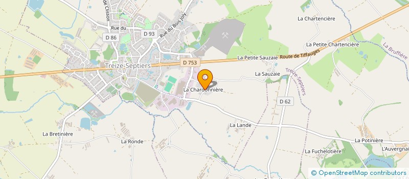 localisation de l'entreprise MONSIEUR YOANN RINEAU  TREIZE-SEPTIERS