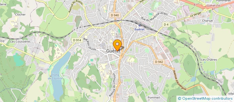 localisation de l'entreprise MONSIEUR YOANN RULLIER à GUERET