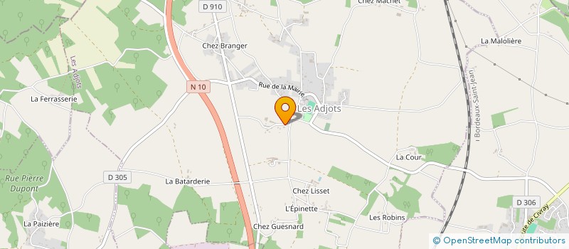 localisation de l'entreprise MONSIEUR YOANN SAINT-MARTIN à LES ADJOTS