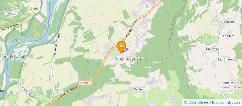 localisation de l'entreprise MONSIEUR YOANN SONZOGNI  CHAMPAGNEUX