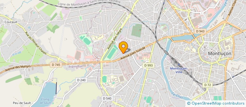 localisation de l'entreprise MONSIEUR YOANN ZANONI  MONTLUCON