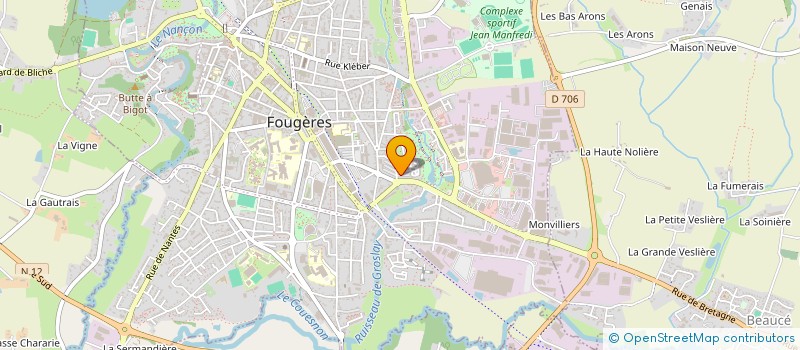 localisation de l'entreprise MONSIEUR YOHAN AYMOND  FOUGERES