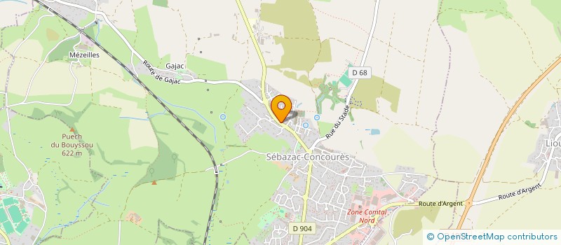 localisation de l'entreprise MONSIEUR YOHAN BAVAY  SEBAZAC-CONCOURES