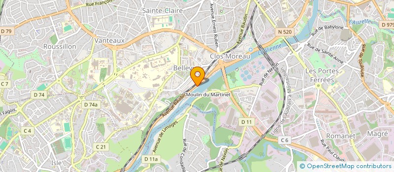 localisation de l'entreprise MONSIEUR YOHAN BOUDET à LIMOGES