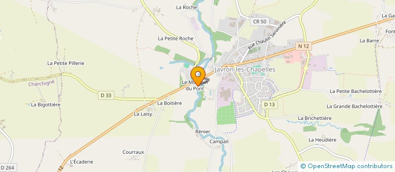 localisation de l'entreprise MONSIEUR YOHAN BOUJU  JAVRON-LES-CHAPELLES