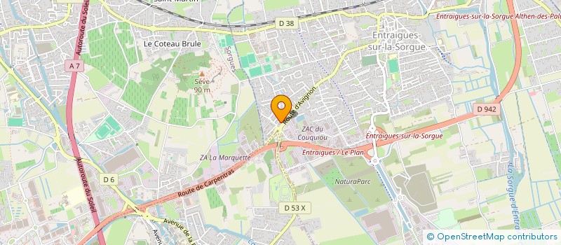 localisation de l'entreprise MONSIEUR YOHAN BRUN  ENTRAIGUES-SUR-LA-SORGUE