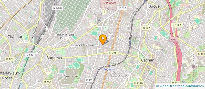 localisation de l'entreprise MONSIEUR YOHAN GOURBIERE  BAGNEUX