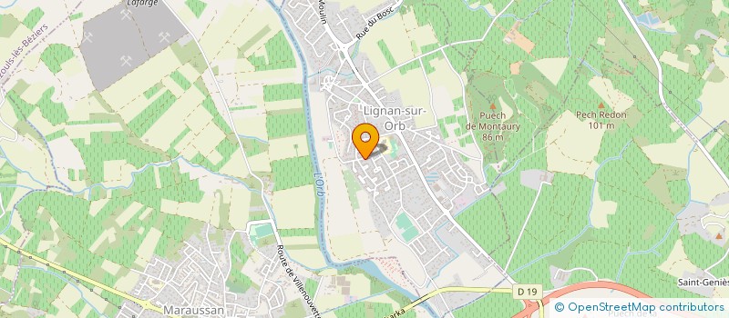 localisation de l'entreprise MONSIEUR YOHAN MEDINA  LIGNAN-SUR-ORB