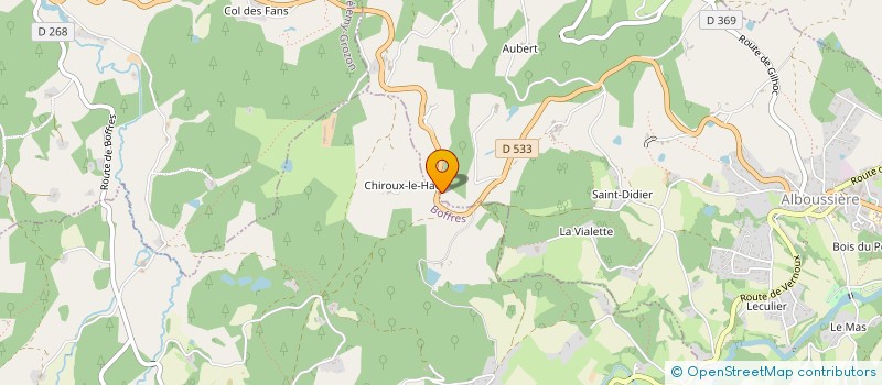 localisation de l'entreprise MONSIEUR YOHAN PREVOST  BOFFRES