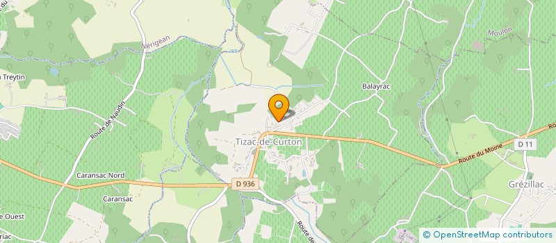 localisation de l'entreprise MONSIEUR YOHAN SLINGUE  TIZAC-DE-CURTON