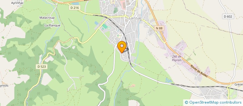 localisation de l'entreprise MONSIEUR YOHAN TOMEO  LAISSAC-SEVERAC L'EGLISE