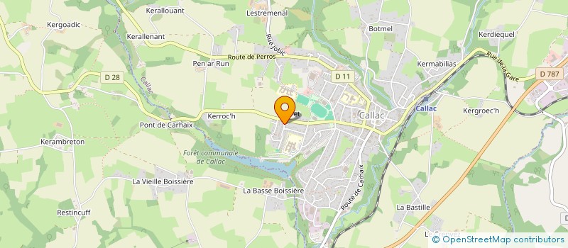 localisation de l'entreprise MONSIEUR YOHANN BERNARD  CALLAC