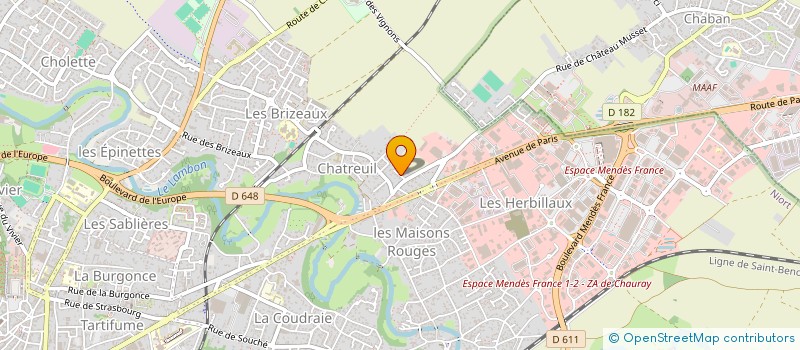 localisation de l'entreprise MONSIEUR YOHANN BODIN à NIORT