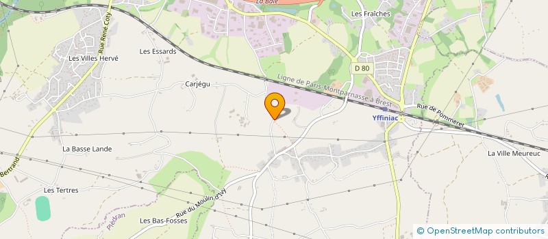 localisation de l'entreprise MONSIEUR YOHANN BOUGAIN à YFFINIAC