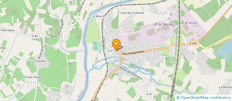 localisation de l'entreprise MONSIEUR YOHANN BRISSEAUD  NERSAC