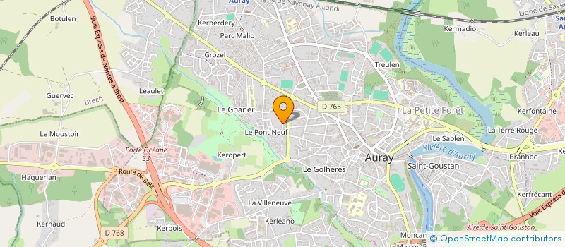 localisation de l'entreprise MONSIEUR YOHANN COROLLER à AURAY