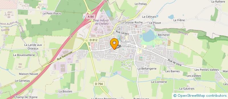 localisation de l'entreprise MONSIEUR YOHANN DOMALAIN  SAINT-AUBIN-DU-CORMIER