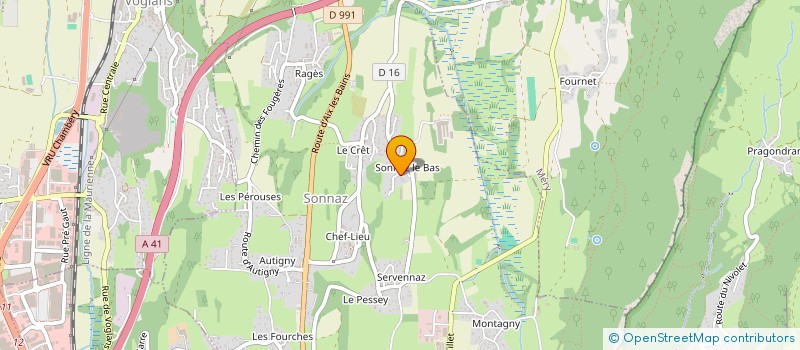 localisation de l'entreprise MONSIEUR YOHANN EVARD  SONNAZ