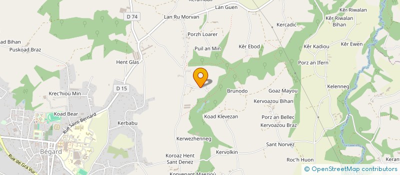 localisation de l'entreprise MONSIEUR YOHANN GEOFFROY  BEGARD