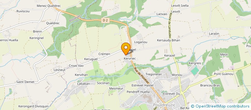 localisation de l'entreprise MONSIEUR YOHANN GUERRIAU  POULDREUZIC