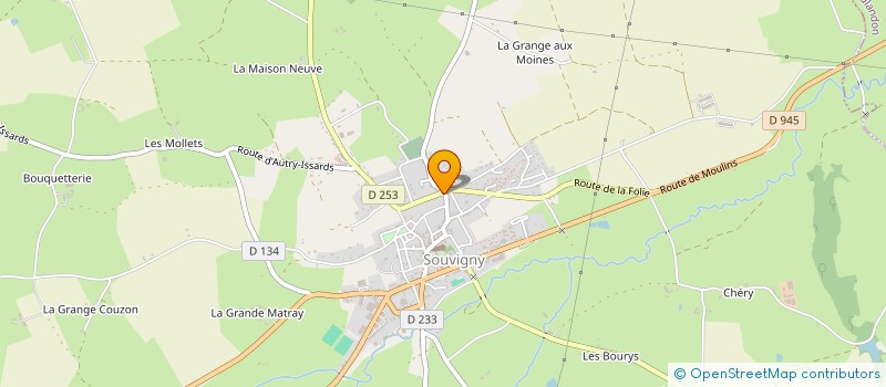 localisation de l'entreprise MONSIEUR YOHANN GUILLEMIN  SOUVIGNY