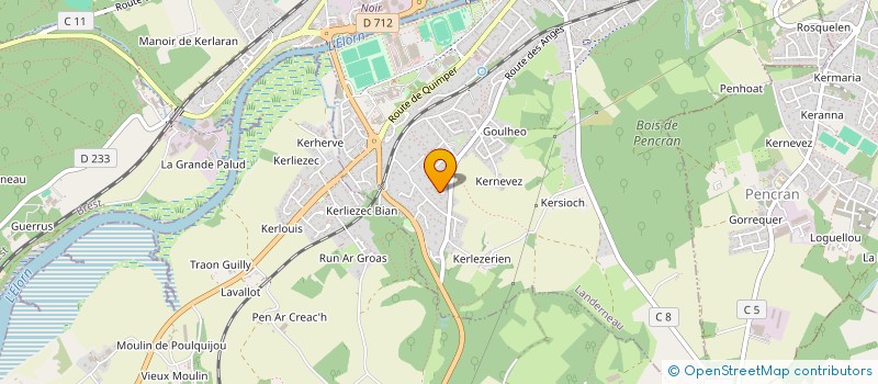 localisation de l'entreprise MONSIEUR YOHANN LE BOT  LANDERNEAU