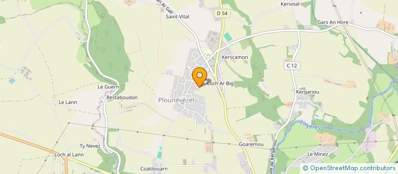 localisation de l'entreprise MONSIEUR YOHANN LE MOIGNE  PLOUNEVEZEL