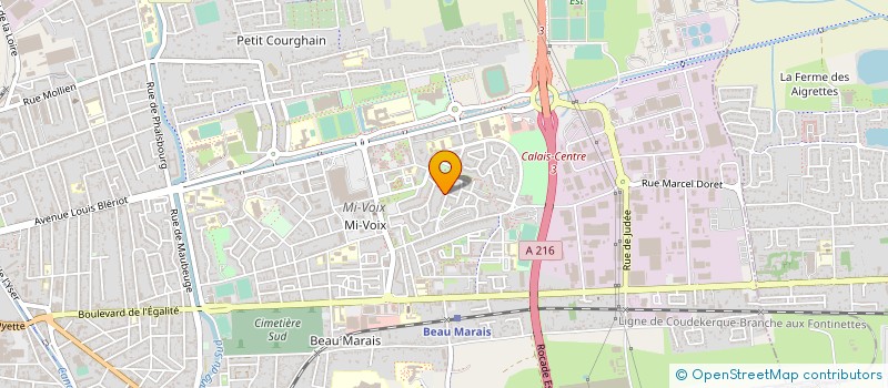 localisation de l'entreprise MONSIEUR YOHANN MONBAILLY  CALAIS