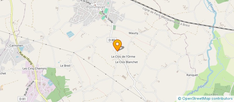 localisation de l'entreprise MONSIEUR YOHANN PELE  POMMERET