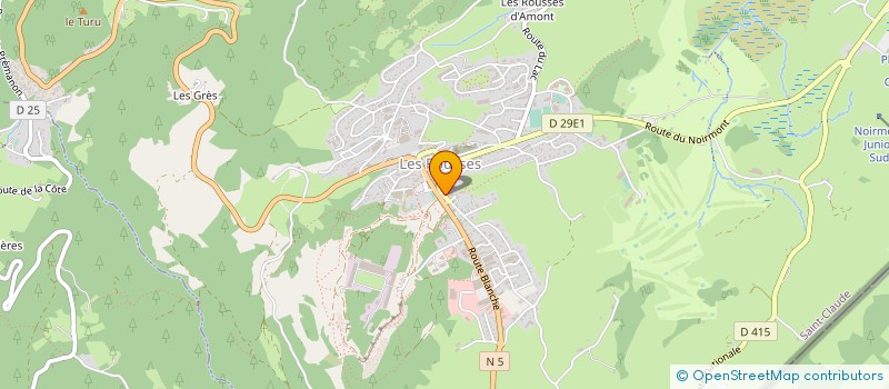 localisation de l'entreprise MONSIEUR YOHANN ROBERT CLAUDE DECAUX  LES ROUSSES