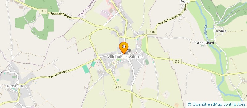 localisation de l'entreprise MONSIEUR YOHANN ROCHEBLONE à VILLEBOIS-LAVALETTE