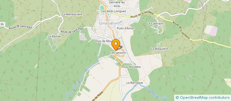 localisation de l'entreprise MONSIEUR YOHANN RODRIGUEZ  GINASSERVIS