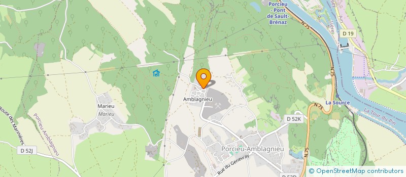 localisation de l'entreprise MONSIEUR YOHANN VEYRET  PORCIEU-AMBLAGNIEU