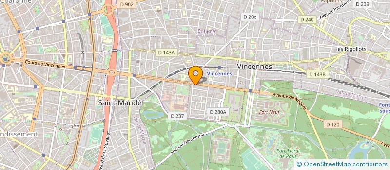 localisation de l'entreprise MONSIEUR YOHANN ZANA à VINCENNES