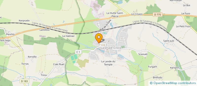 localisation de l'entreprise MONSIEUR YOLHAN NIVEAU  LA VRAIE-CROIX