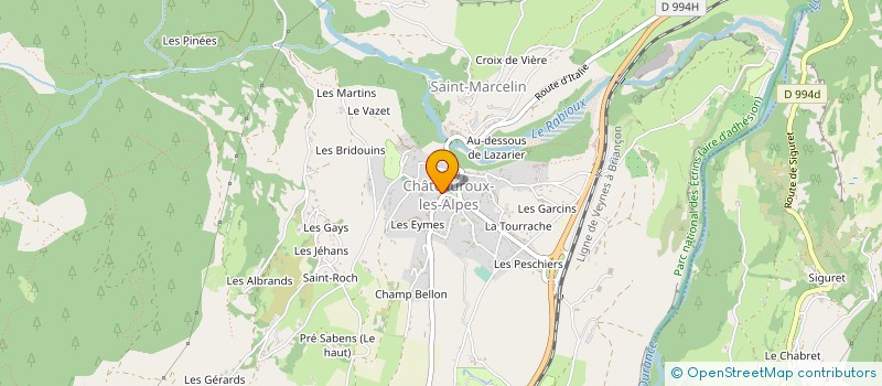 localisation de l'entreprise MONSIEUR YONEL DAVIN à CHATEAUROUX-LES-ALPES