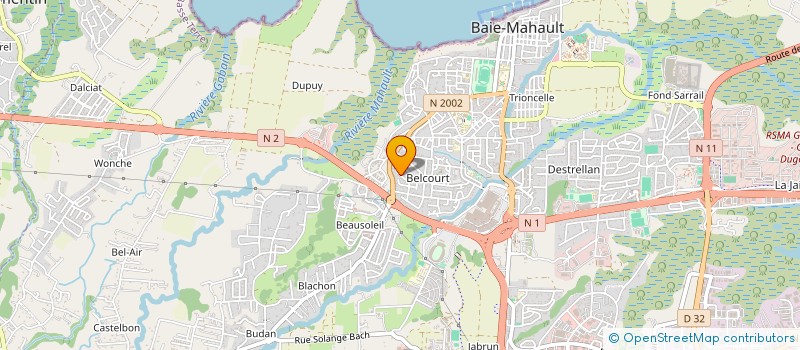 localisation de l'entreprise MONSIEUR YONI MAURICE  BAIE-MAHAULT