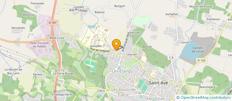 localisation de l'entreprise MONSIEUR YONNEL BRIZARD  SAINT-AVE