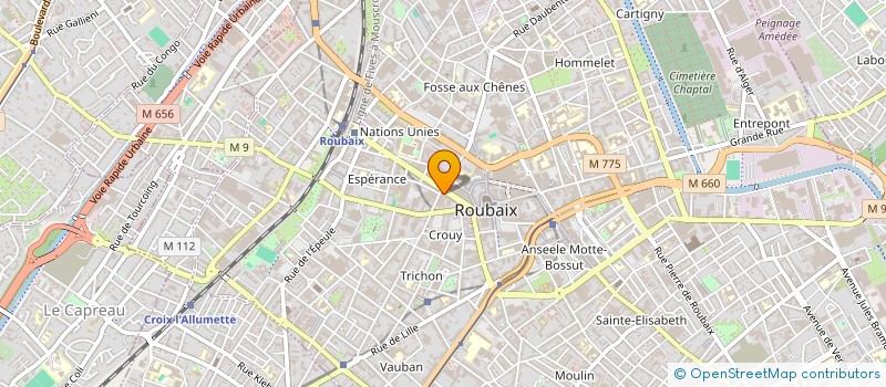 localisation de l'entreprise MONSIEUR YORAM AHOUTOU  ROUBAIX