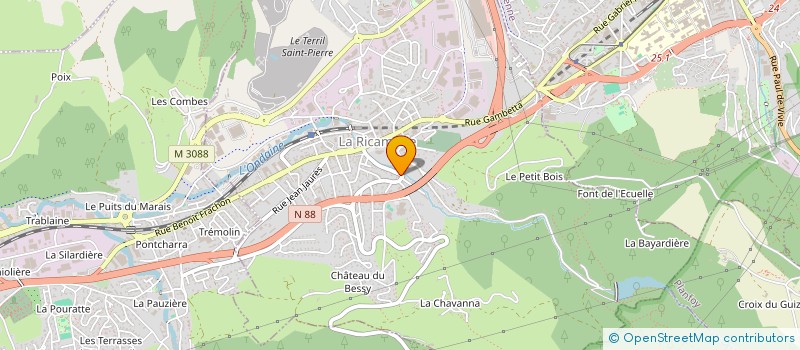 localisation de l'entreprise MONSIEUR YORDAN VASILEV  LA RICAMARIE